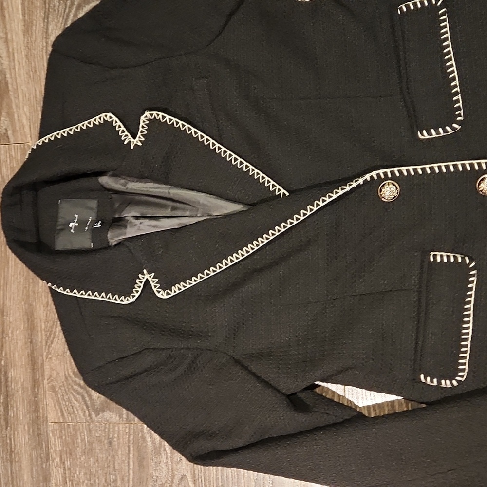 ❤️ NWOT! 7 FOR ALL MANKIND BOUCLE KNIT BLAZER JACKET, LARGE - Picture 3 of 13